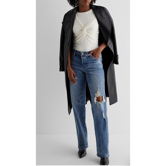 NWOT Express Contour Twist Front Tee - Picture 1 of 5